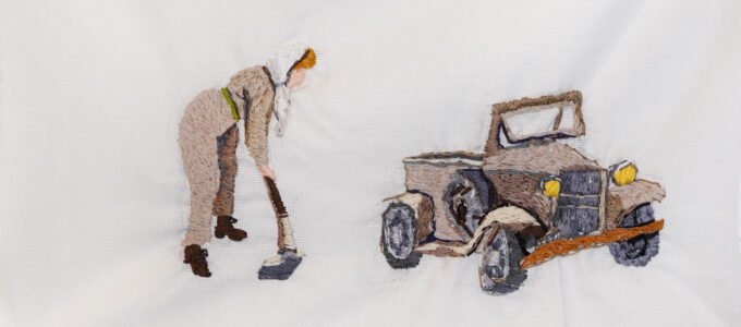 פועלת וג'יפ 🪡 אורנה דגני 🖼️ לירז פאנק